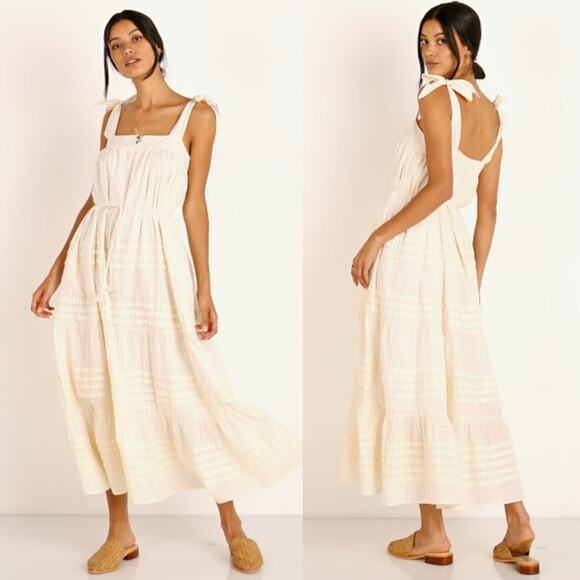 Cleobella Dresses & Skirts - Cleobella Orson Midi Dress Ivory Sz M